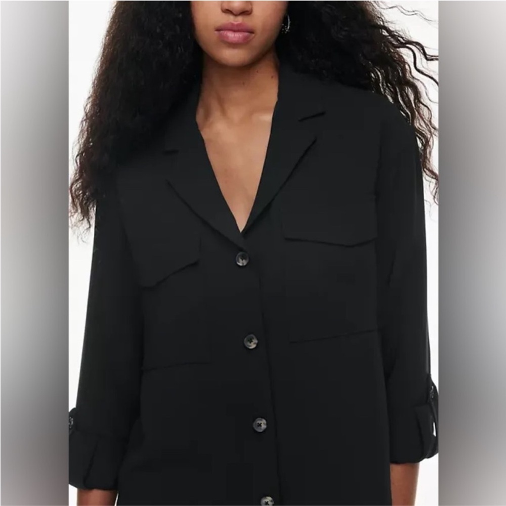 Aritzia Wilfred Cardero Shirt Black Size 2XS